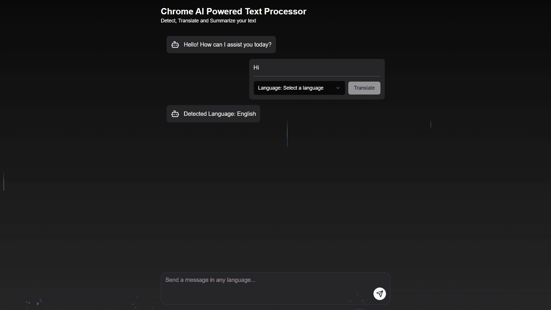 Chrome AI Powered Text Processor project
