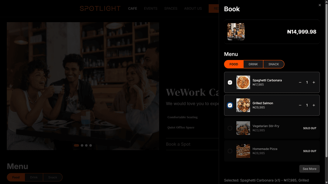 Spotlight cafe